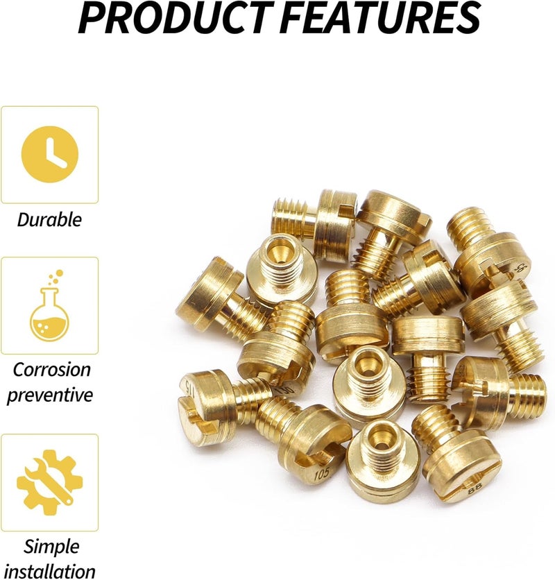 OXCANO 16PCS Carburetor Main Jet Kits # 88 90 95 98 100 105 110 115 120 125 130 135 140 145 150 155, Compatible with Mikuni VM22 VM24 VM26 125CC 150CC 200CC 250CC Carb, Compatible with Powersports - Image 4